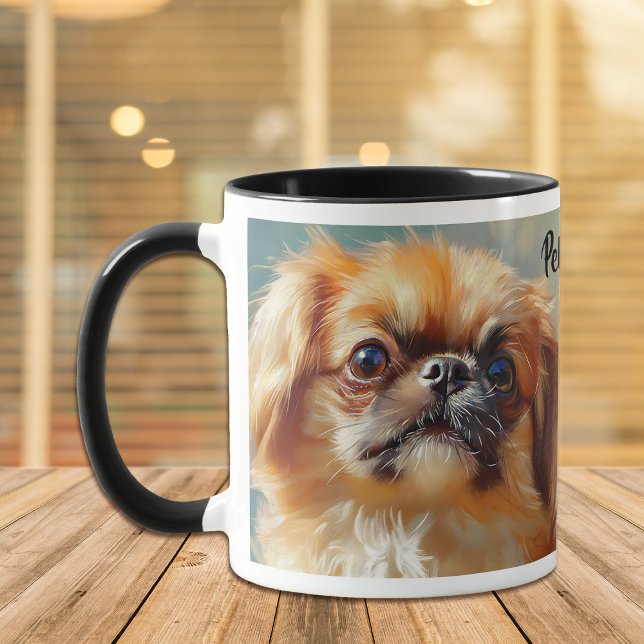 Mug Peinture impressionniste de chien de Pekingese (Créateur téléchargé)