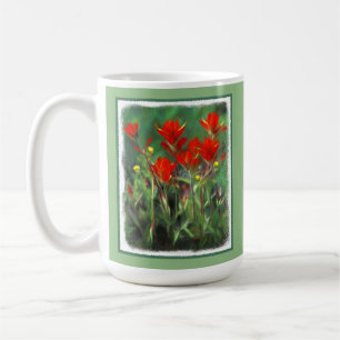 Mug Peinture indienne à la brosse à peinture - Art à f