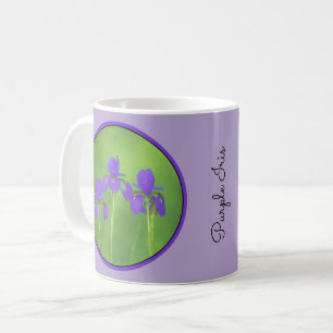 Mug Peinture Iris Violet - Art Fleur Originale