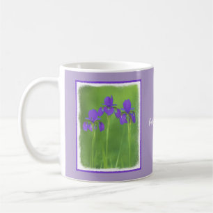Mug Peinture Iris Violet - Art Fleur Originale