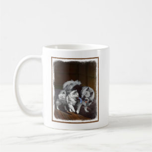 Mug Peinture Keeshond Playtime - Jolie art original ch