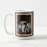 Peinture Keeshond Playtime - Jolie art original ch