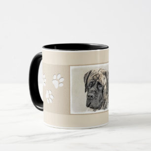 Mug Peinture mastiff anglaise (Brindle) - Dog Art