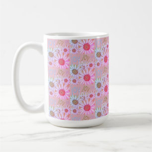 Mug Peinture Motif de la marguerite rose et blanc du p