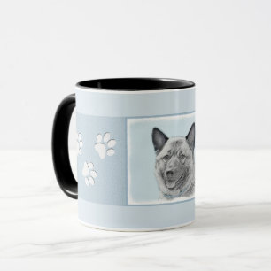 Mug Peinture norvégienne Elkhound - Art original Chien