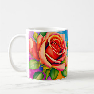 Mug Peinture numérique à Rose coloré