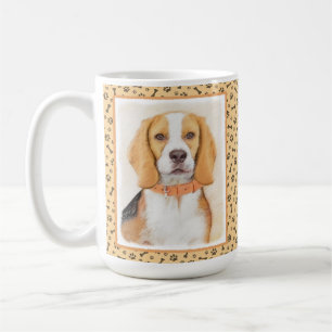 Mug Peinture originale de chien Beagle Hound Art anima