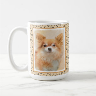 Mug Peinture originale de chien Chihuahua à poils long