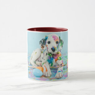 MUG PEINTURE PARTAGÉE DALMATIENNE DEUX BOUGIES EN TONN