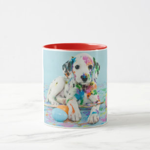MUG PEINTURE PARTAGÉE DALMATIENNE DEUX BOUGIES EN TONN