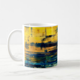 Mug peinture paysage d'art Abstrait, illust arrière -