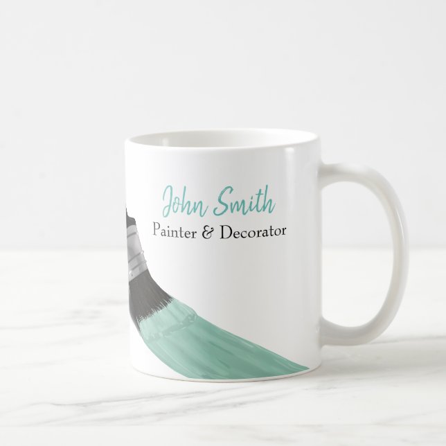 Mug Peinture Peintre Service Société Brush Pastel Mint (Droite)