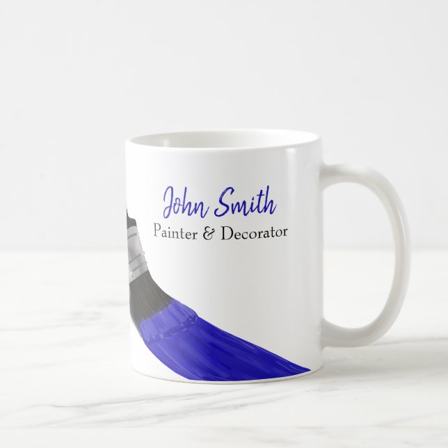 Mug Peinture Peintre Service Société Pinceau Bleu (Droite)