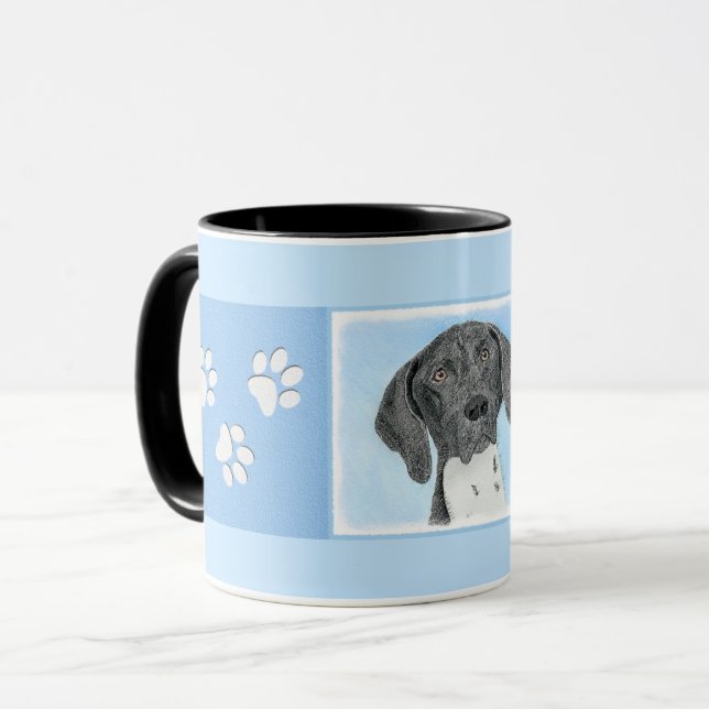 Mug Peinture pointeur germanique - Art original (Devant gauche)