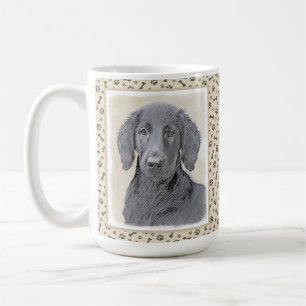 Mug Peinture Retriever à revêtement plat - Art Chien o