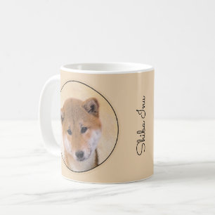 Mug Peinture (rouge) de Shiba Inu - art original de