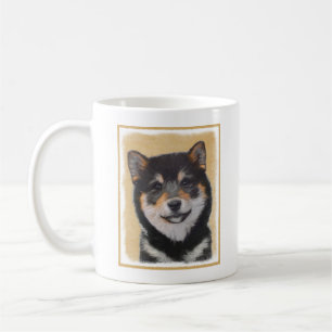 Mug Peinture Shiba Inu (Noir et Tan) - Art Chien