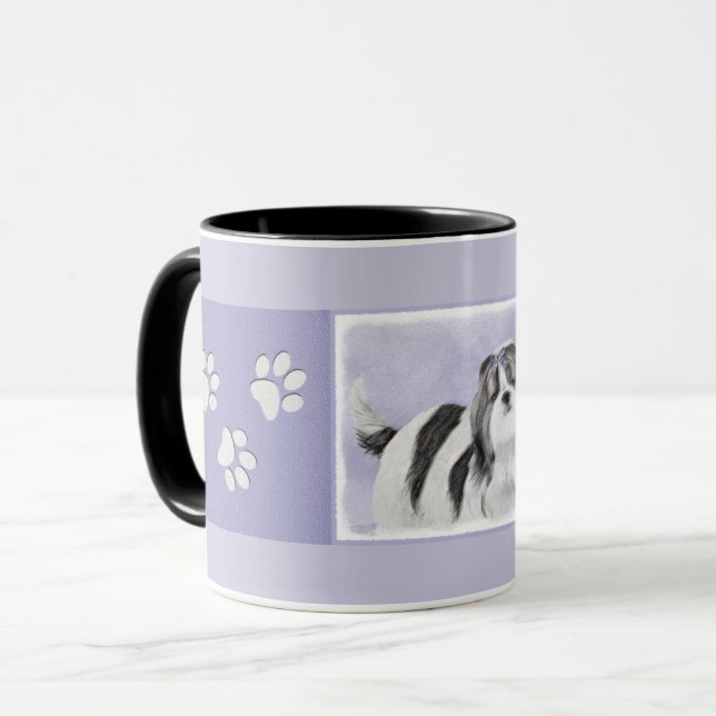Mug Peinture Shih Tzu - Cute Original Chien Art (Devant gauche)