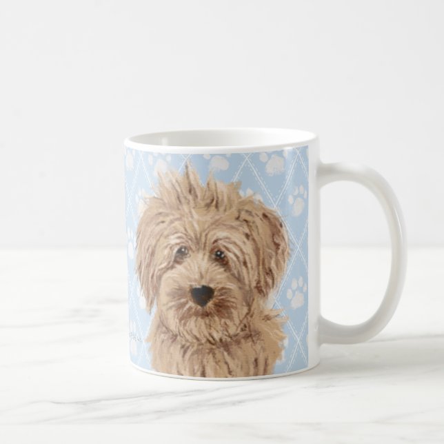 Mug Peintures de chien de Labradoodle/amour de (Droite)