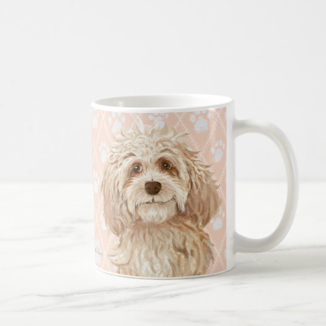 Mug Peintures de chien de Labradoodle/amour de (Droite)
