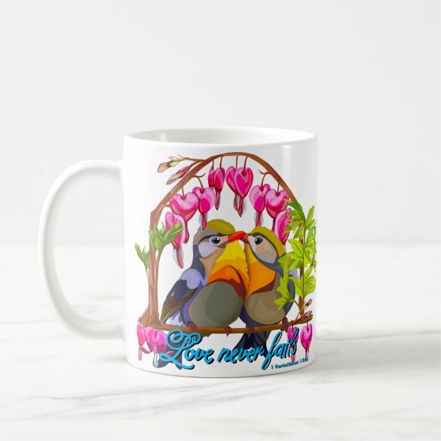 Mug Pekin Robins—Leiothrix Love Never Fails (Gauche)