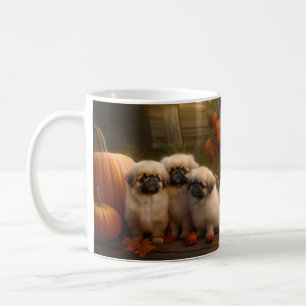 Mug Pekingese Chiot Automne Citrouille délice