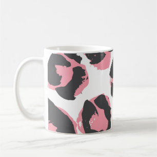 Mug Pelure de léopard : Texture rose noire