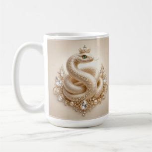 Mug Pendentif Couronne de Serpent en Cristal Beige Art
