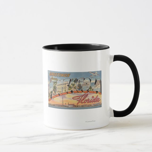 Mug Pensacola, Floride - Grandes Lettres Scènes 2 (Droite)