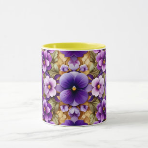 Mug PENSÉES ~ Teintes violettes ~