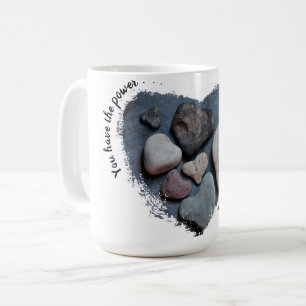 Mug Penser à vous-Aimez les rochers-Coeur en forme de 