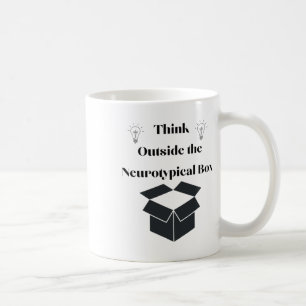 Mug Pensez À L'Extérieur Du Sticker Boîte Neurotypique