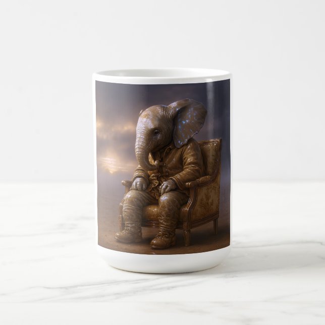 Mug Pensive Elephant Gentleman Art (Centre)