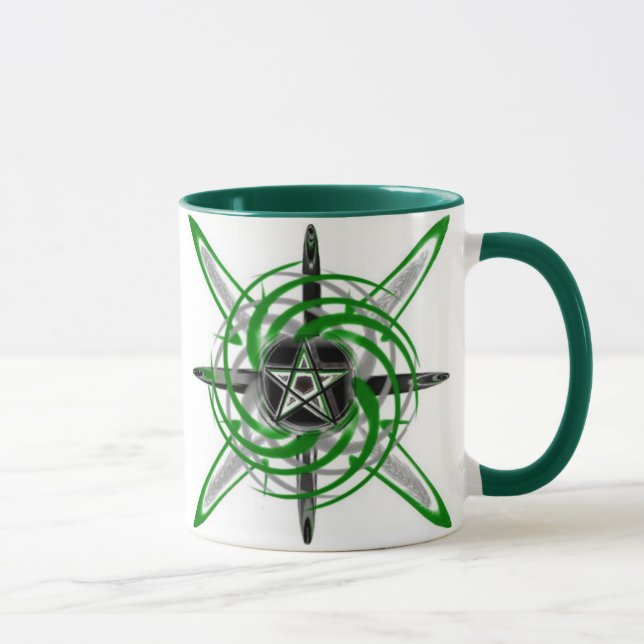 Mug Pentagramme étoile verte (Droite)