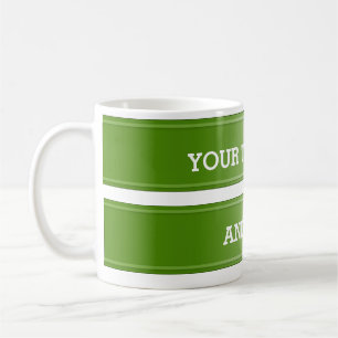 Mug Pente vert olive BANNER + votre texte