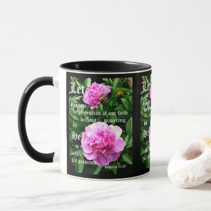 Mug Peonies de Pearl avec Hébreux 10:23