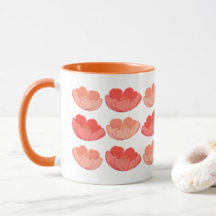 Mug Pépites 11 oz. Musique en céramique blanche orange
