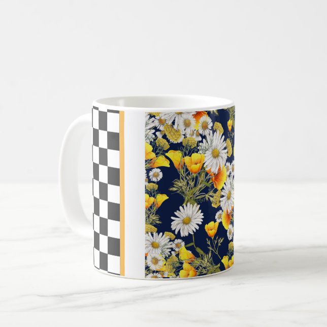 Mug Pépites et damier Chamomiles (Devant gauche)