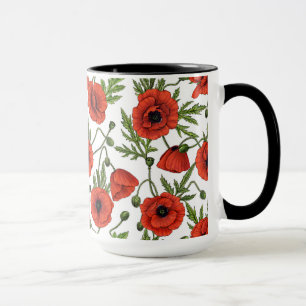Mug Pépites, rouge et vert sur blanc