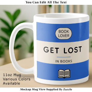 Mug Perdez-vous dans les livres Couverture de livre de