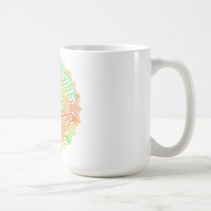 Mug Perdu dans la Mandala Graphique Néon Arc-en-Ciel V