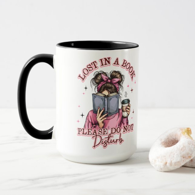Mug Perdu dans un livre... (Avec donut)