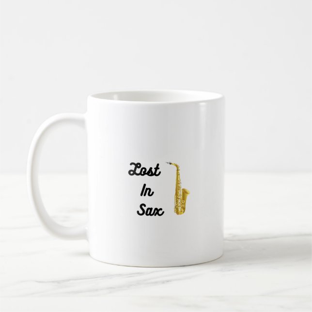 Mug Perdu en Sax avec un saxophone (Gauche)