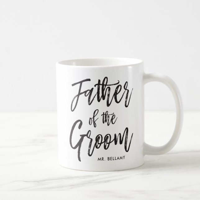 Mug Père de la chambre | Style de script Mariage perso (Droite)