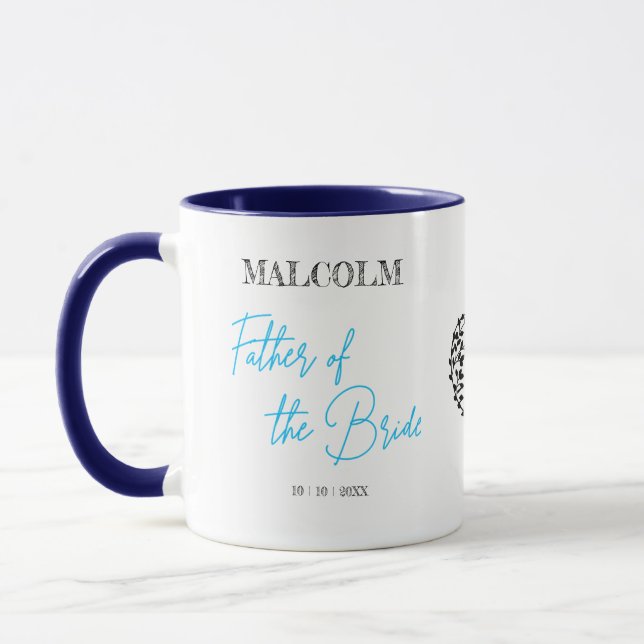 Mug Père des oiseaux nuptiaux en forme de coeur (Gauche)
