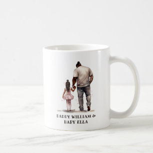 Mug Père et fille noirs personnalisées (3)