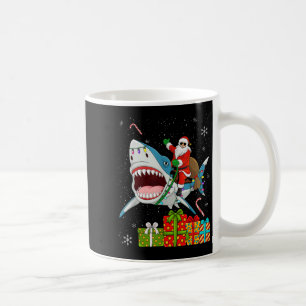 Mug Père Noël à cheval sur un requin Noël Pyjama Migno