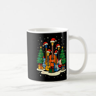 Mug Père Noël à la guitare chapeau arbre de Noël lumiè