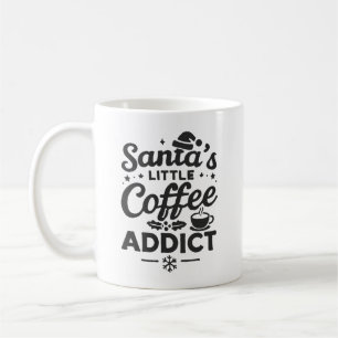 Mug Père Noël Addict de petit café - Drôle Noël Cof