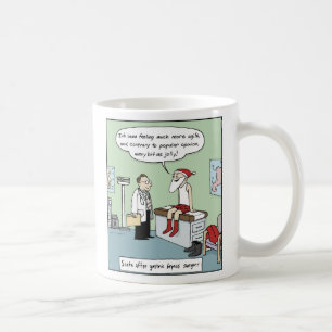 Mug père Noël après chirurgie de contournement gast